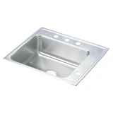 Elkay Lustertone Classic Stainless Steel 25" x 22" x 7-5/8", Single Bowl Drop-in Classroom Sink - DRKR2522R4
