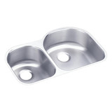 Elkay Lustertone Classic Stainless Steel 31-1/4" x 20" x 7-1/2", Offset 40/60 Double Bowl Undermount Sink - ELUH3119L