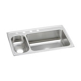 ELKAY  LMR33220 Lustertone Classic Stainless Steel 33" x 22" x 7-7/8", 0-Hole 30/70 Double Bowl Drop-in Sink