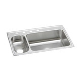 ELKAY  LMR33223 Lustertone Classic Stainless Steel 33" x 22" x 7-7/8", 3-Hole 30/70 Double Bowl Drop-in Sink
