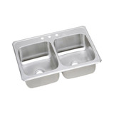 Elkay Celebrity Stainless Steel 43" x 22" x 6-7/8", 3-Hole Equal Double Bowl Drop-in Sink - CR43223