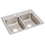 ELKAY  LR29222 Lustertone Classic Stainless Steel 29" x 22" x 7-5/8", 2-Hole Equal Double Bowl Drop-in Sink