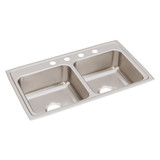 ELKAY  LR33194 Lustertone Classic Stainless Steel 33" x 19-1/2" x 7-5/8", 4-Hole Equal Double Bowl Drop-in Sink