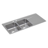 ELKAY  ILR4822L2 Lustertone Classic Stainless Steel 48" x 22" x 7-5/8", Equal Double Bowl Drop-in Sink with Drainboard