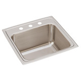 Elkay Lustertone Classic Stainless Steel 19-1/2" x 19" x 10-1/8", 3-Hole Single Bowl Drop-in Laundry Sink - DLR1919103