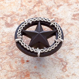 JVJ 06224 Oil Rubbed Bronze & Silver Finish 1 ½" Ornamental Star Door Knob