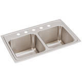 Elkay Lustertone Classic Stainless Steel 29" x 18" x 10", 5-Hole Equal Double Bowl Drop-in Sink - DLR2918105
