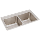 Elkay Lustertone Classic Stainless Steel 33" x 19-1/2" x 10-1/8", 0-Hole Equal Double Bowl Drop-in Sink - DLR3319100