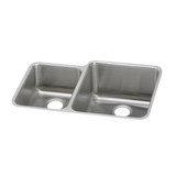 Elkay Lustertone Classic Stainless Steel 30-3/4" x 21" x 9-7/8", Offset 40/60 Double Bowl Undermount Sink - ELUH3121L