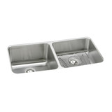 Elkay Lustertone Classic Stainless Steel 30-3/4" x 18-1/2" x 10", Equal Double Bowl Undermount Sink Kit with Right Drain - ELUH311810RDBG