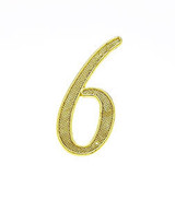 JVJ 00637 4" Polished Brass Finish Zinc Alloy House Number "6" and "9"