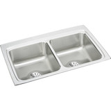 ELKAY  LR3322PD0 Lustertone Classic Stainless Steel 33" x 22" x 8-1/8", Equal Double Bowl Drop-in Sink with Perfect Drain