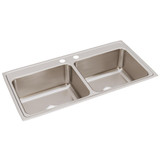 Elkay Lustertone Classic Stainless Steel 43" x 22" x 10-1/8", Equal Double Bowl Drop-in Sink - DLR4322102
