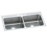 ELKAY  DLR4322105 Lustertone Classic Stainless Steel 43" x 22" x 10-1/8", Equal Double Bowl Drop-in Sink