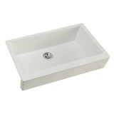 Elkay Quartz Luxe 35-7/8" x 20-15/16" x 9" Single Bowl Farmhouse Sink with Perfect Drain, Ricotta - ELXUFP3620RT0