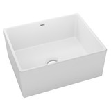 Elkay Fireclay 24-7/16" x 19-11/16" x 9-1/8" Single Bowl Farmhouse Sink,  White - SWUF2520WH