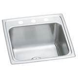 ELKAY  DLR191910PD3 Lustertone Classic Stainless Steel 19-1/2" x 19" x 10-1/8", 3-Hole Single Bowl Drop-in Laundry Sink w/Perfect Drain