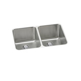 Elkay Lustertone Classic Stainless Steel 31-1/4" x 20" x 9-7/8", Double Bowl Undermount Sink with Perfect Drain - ELUH322010PD