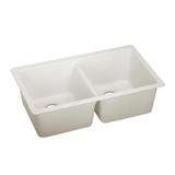 Elkay Quartz Luxe 33" x 18-1/2" x 9-1/2", Equal Double Bowl Undermount Sink, Ricotta - ELXU3322RT0