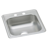 ELKAY  D117192 Dayton Stainless Steel 17" x 19" x 6-1/8", 2-Hole Single Bowl Drop-in Bar Sink