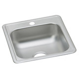 Elkay Dayton Stainless Steel 17" x 21-1/4" x 6-1/2", 1-Hole Single Bowl Drop-in Bar Sink - D117211