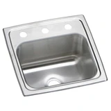 Elkay Celebrity Stainless Steel 15" x 15" x 6-1/8", 3-Hole Single Bowl Drop-in Bar Sink - BPSR153