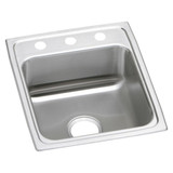 Elkay Lustertone Classic Stainless Steel 17" x 20" x 5", 3-Hole Single Bowl Drop-in ADA Sink - LRAD1720503