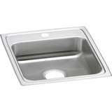 Elkay Lustertone Classic Stainless Steel 17" x 20" x 6", 1-Hole Single Bowl Drop-in ADA Sink - LRAD1720601