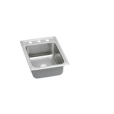 ELKAY  LRADQ1722503 Lustertone Classic Stainless Steel 17" x 22" x 5", 3-Hole Single Bowl Drop-in ADA Sink with Quick-clip