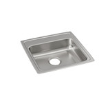 Elkay Lustertone Classic Stainless Steel 19-1/2" x 19" x 5", 0-Hole Single Bowl Drop-in ADA Sink - LRAD1919500