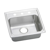 ELKAY  LRADQ1919502 Lustertone Classic Stainless Steel 19-1/2" x 19" x 5", 2-Hole Single Bowl Drop-in ADA Sink with Quick-clip