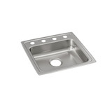 Elkay Lustertone Classic Stainless Steel 19-1/2" x 19" x 5", OS4-Hole Single Bowl Drop-in ADA Sink - LRAD191950OS4
