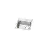ELKAY  PSRADQ191955R0 Celebrity Stainless Steel 19-1/2" x 19" x 5-1/2", 0-Hole Single Bowl Drop-in ADA Sink with Quick-clip and Right Drain