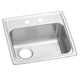 Elkay Celebrity Stainless Steel 19-1/2" x 19" x 5-1/2", 2-Hole Single Bowl Drop-in ADA Sink with Quick-clip and Left Drain - PSRADQ191955L2