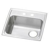 ELKAY  PSRADQ191955R2 Celebrity Stainless Steel 19-1/2" x 19" x 5-1/2", 2-Hole Single Bowl Drop-in ADA Sink with Quick-clip and Right Drain