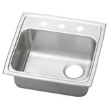 Elkay Celebrity Stainless Steel 19-1/2" x 19" x 5-1/2", 3-Hole Single Bowl Drop-in ADA Sink with Quick-clip and Right Drain - PSRADQ191955R3