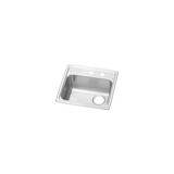 Elkay Celebrity Stainless Steel 19-1/2" x 19" x 5-1/2", MR2-Hole Single Bowl Drop-in ADA Sink with Quick-clip and Right Drain - PSRADQ191955RMR2