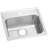 Elkay Lustertone Classic Stainless Steel 19" x 18" x 6-1/2", 1-Hole Single Bowl Drop-in ADA Sink - LRAD1918651