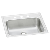 Elkay Celebrity Stainless Steel 19" x 17" x 6-1/8", 3-Hole Single Bowl Drop-in Bathroom Sink - PSLVR1917LO3
