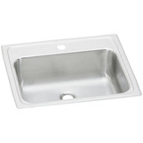 Elkay Celebrity Stainless Steel 19" x 17" x 6-1/8", 1-Hole Single Bowl Drop-in Bathroom Sink with Overflow - PSLVR19171