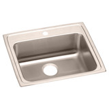 Elkay Lustertone Classic Stainless Steel 22" x 19-1/2" x 5-1/2", Single Bowl Drop-in ADA Sink - LRAD2219551