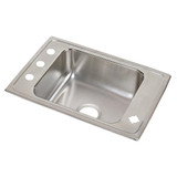 Elkay Lustertone Classic Stainless Steel 25" x 17" x 4-1/2", 2-Hole Single Bowl Drop-in Classroom ADA Sink - DRKAD2517452