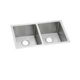 Elkay Crosstown 16 Gauge Stainless Steel, 30-3/4" x 18-1/2" x 10" Equal Double Bowl Undermount Sink - EFRU311810T