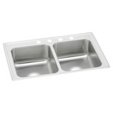 ELKAY  PSR33224 Celebrity Stainless Steel 33" x 22" x 7-1/2", 4-Hole Equal Double Bowl Drop-in Sink