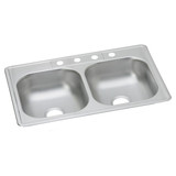 ELKAY  DW50233223 Dayton Stainless Steel 33" x 22" x 6-9/16", 3-Hole Equal Double Bowl Drop-in Sink (50 Pack)