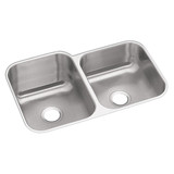 Elkay Dayton Stainless Steel 31-3/4" x 20-1/2" x 10", 60/40 Double Bowl Undermount Sink - DXUH312010R