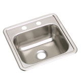 Elkay Dayton Stainless Steel 15" x 15" x 5-3/16", 3-Hole Single Bowl Drop-in Bar Sink with 2" Drain Opening (50 Pack) - DW50115153