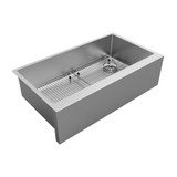 Elkay Crosstown 16 Gauge Stainless Steel 35-7/8" x 20-1/4" x 9" Single Bowl Tall Farmhouse Sink Kit - EFRUFF3417RDBG