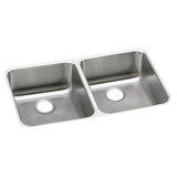 Elkay Lustertone Classic Stainless Steel 31-3/4" x 16-1/2" x 4-7/8", Equal Double Bowl Undermount ADA Sink - ELUHAD321650