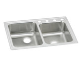 ELKAY  LRAD250652 Lustertone Classic Stainless Steel 33" x 22" x 6-1/2", Offset 2-Hole Double Bowl Drop-in ADA Sink